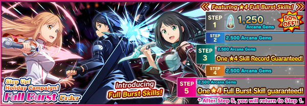 Full Burst Order - Sword Art Online : Integral Factor - Database